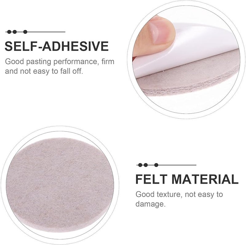 Non Slip Adhesive Felt Furniture Pads 8 5cm Diameter 10pcs Set For Hardwood Floor Protection - Image 3